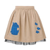 Image of Kids Beige Cotton Skirt with Submarine