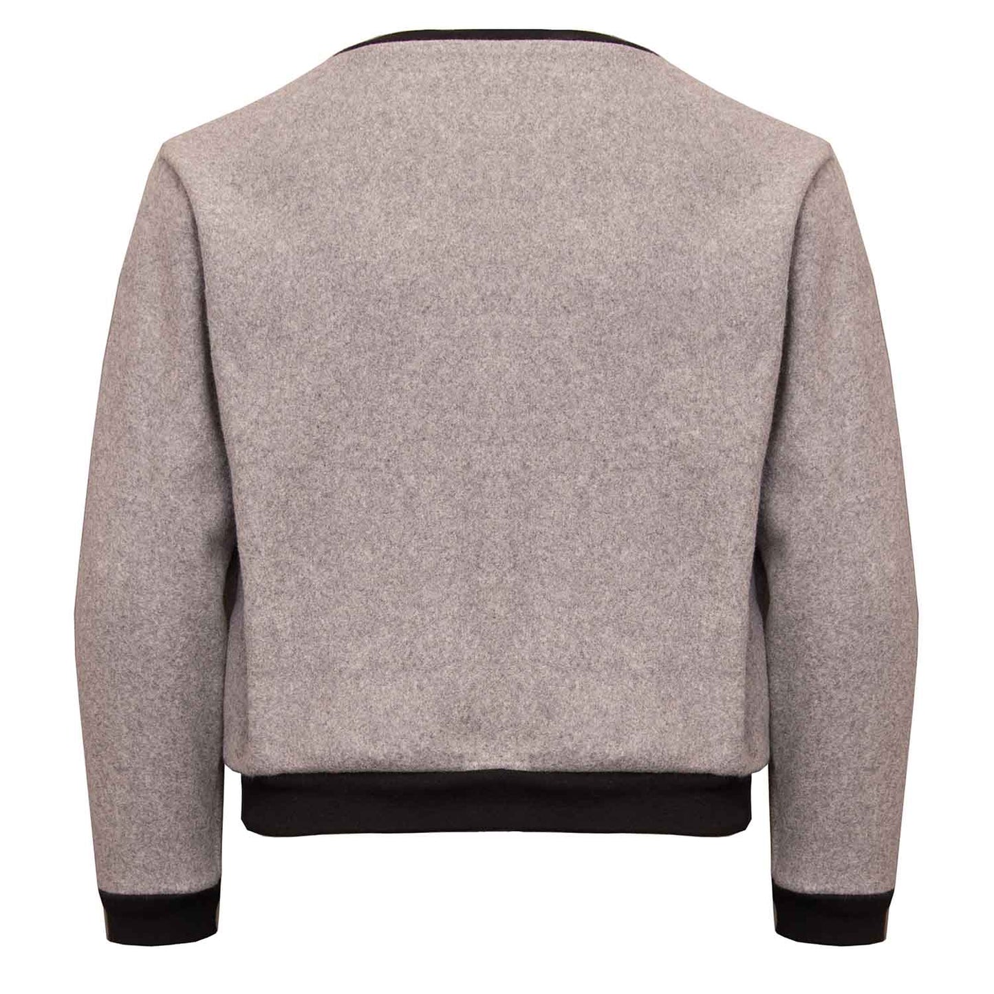 Grey Fleece Sweatshirt with Unicorn Appliqué