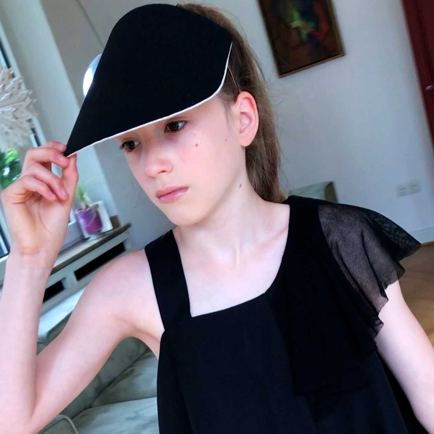 Black Cotton Cap