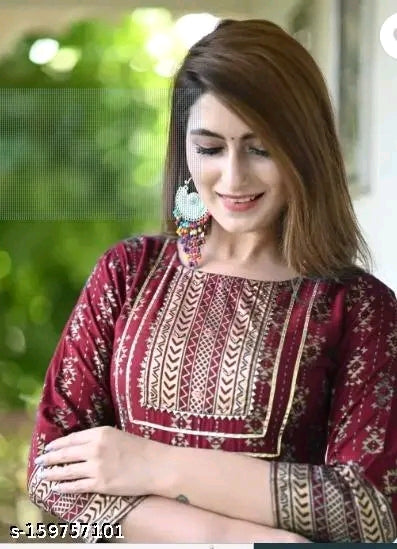 Elegant Anarkali Kurti in Premium Rayon Fabric ✨