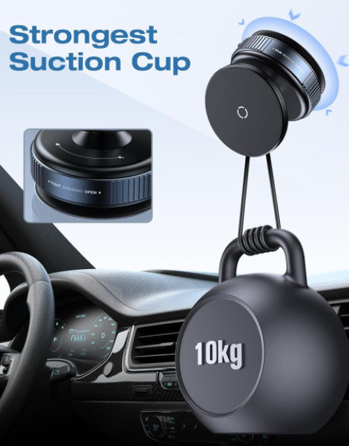 Vacuum Magnetic Suction Cup Phone Mount with 360 Degree Rotation - Kukapi