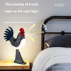 Image of LED Rooster Night Light Touch With Sound Rechargeable Bedroom Bedside Lamp Dimmable Car Ambience Aroma Carrying Lamp Home Decor