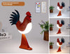 Image of LED Rooster Night Light Touch With Sound Rechargeable Bedroom Bedside Lamp Dimmable Car Ambience Aroma Carrying Lamp Home Decor