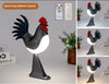 Image of LED Rooster Night Light Touch With Sound Rechargeable Bedroom Bedside Lamp Dimmable Car Ambience Aroma Carrying Lamp Home Decor