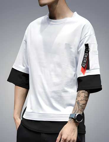 Cotton Blend Solid Half Sleeves T-Shirts - Kukapi