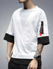 Image of Cotton Blend Solid Half Sleeves T-Shirts - Kukapi