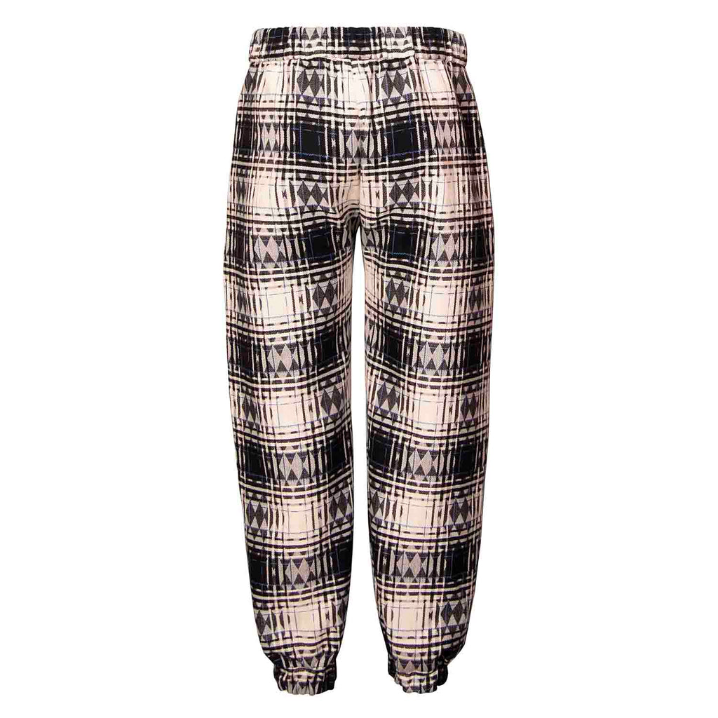 Kids Pants in Black & White Tartan