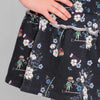 Image of Black Floral Skirt for Girls