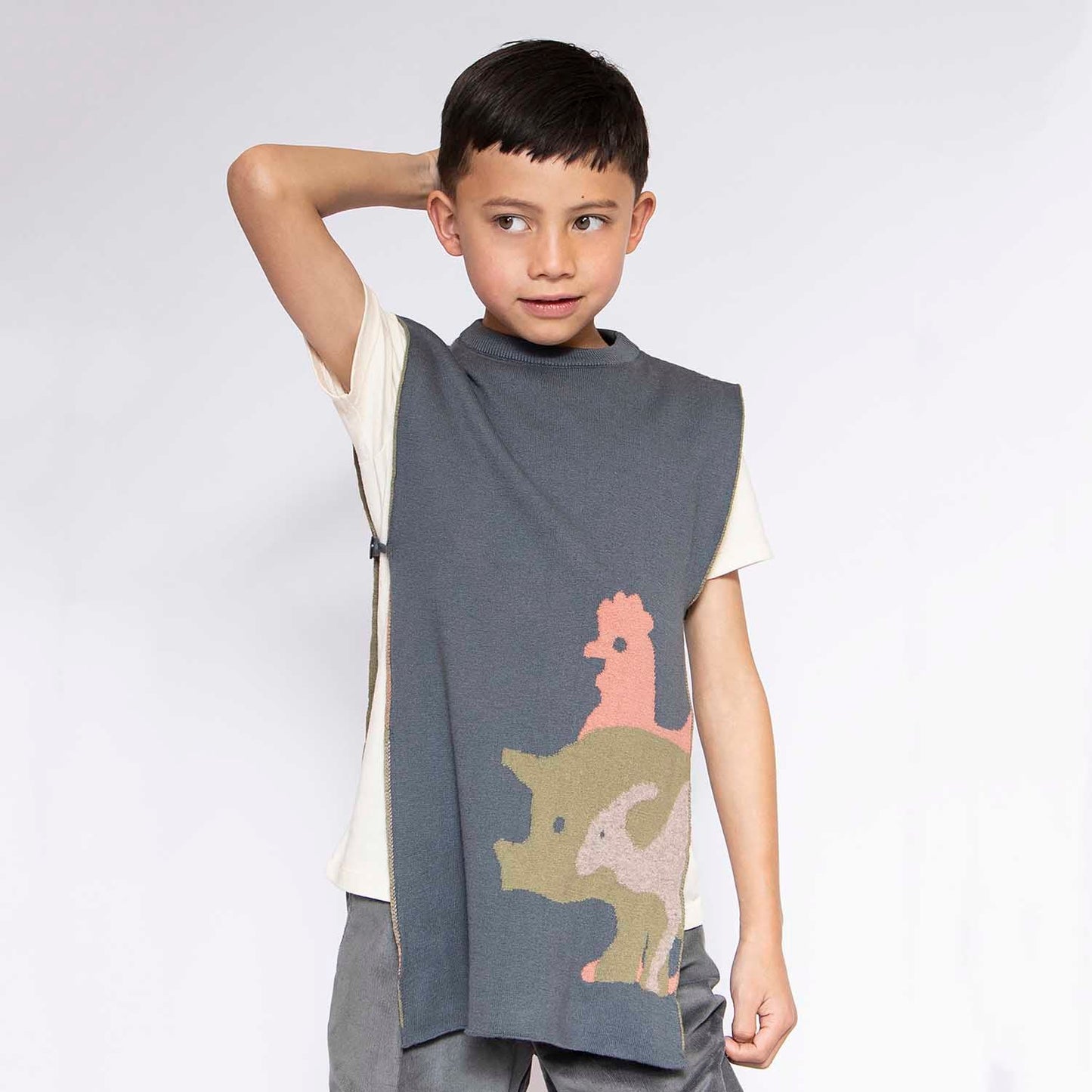 Grey Knitted Vest