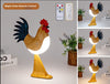 Image of LED Rooster Night Light Touch With Sound Rechargeable Bedroom Bedside Lamp Dimmable Car Ambience Aroma Carrying Lamp Home Decor