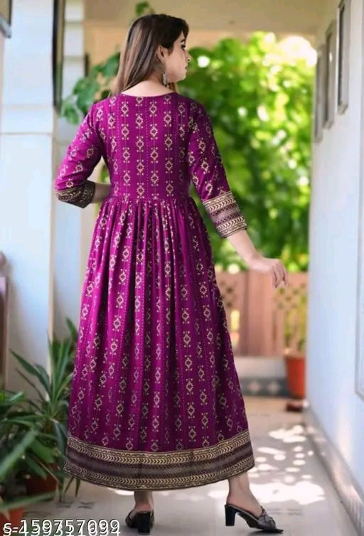 Elegant Anarkali Kurti in Premium Rayon Fabric ✨