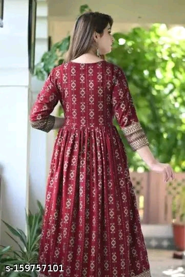 Elegant Anarkali Kurti in Premium Rayon Fabric ✨