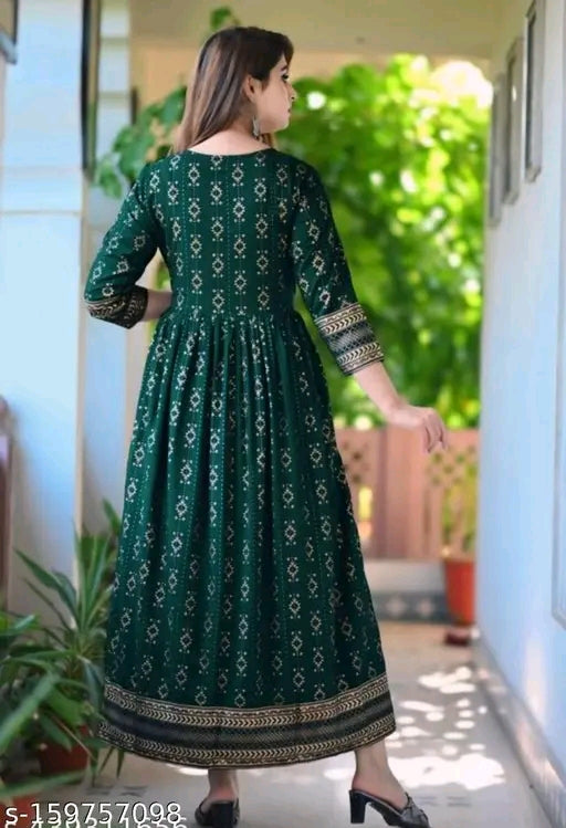 Elegant Anarkali Kurti in Premium Rayon Fabric ✨