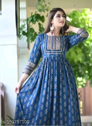 Elegant Anarkali Kurti in Premium Rayon Fabric ✨
