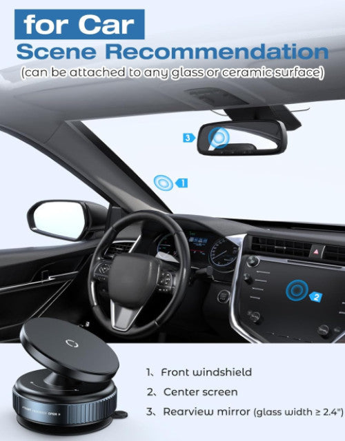 Vacuum Magnetic Suction Cup Phone Mount with 360 Degree Rotation - Kukapi